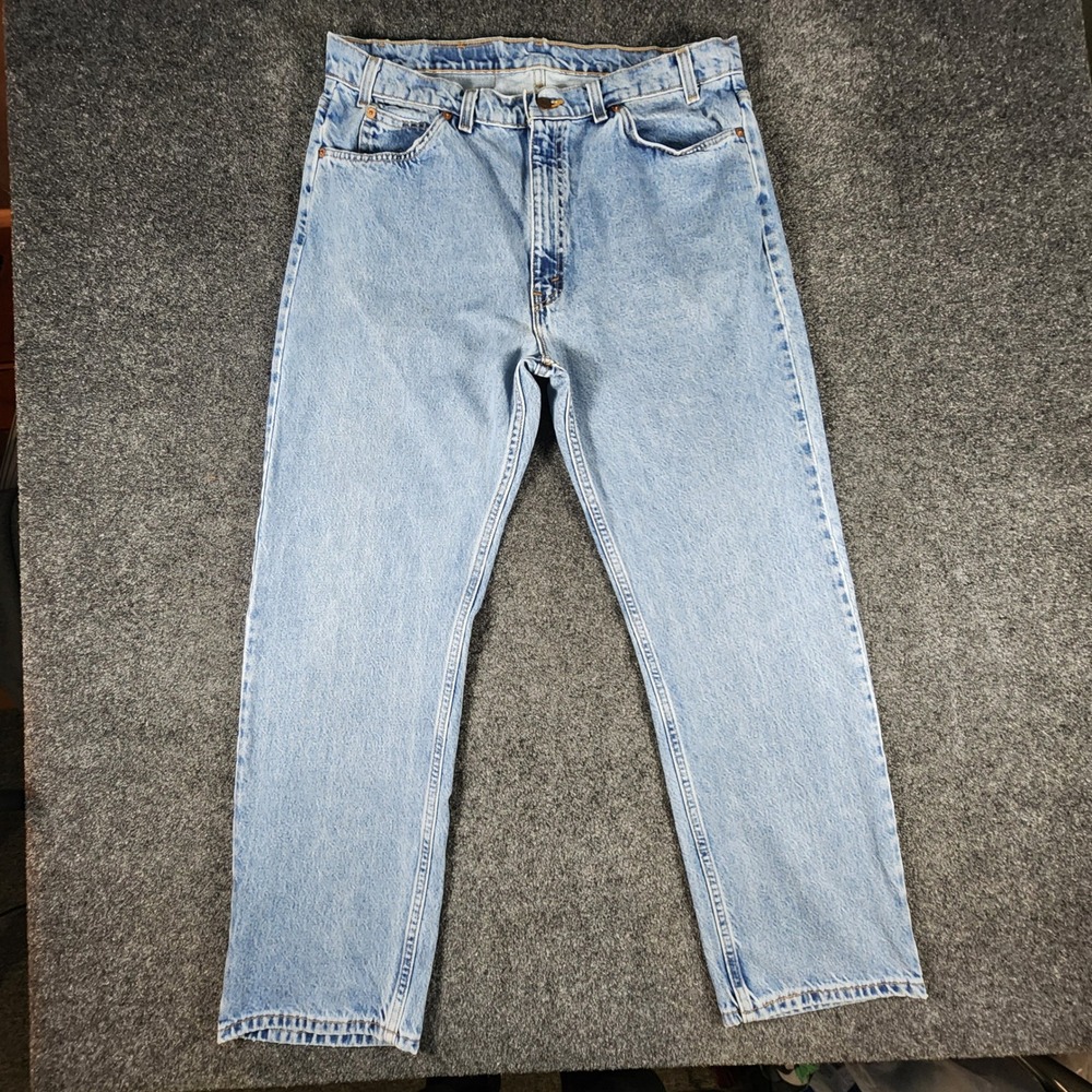 VTG 80's 90's Levi's 505 Orange Tab Jeans Mens 38x30 Light Wash Made In USA